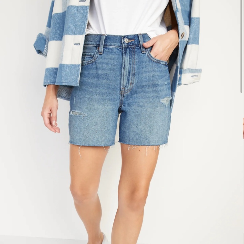 Old Navy High-Waisted Slouchy Straight Cutoff Jean Shorts - 5-inch inseam